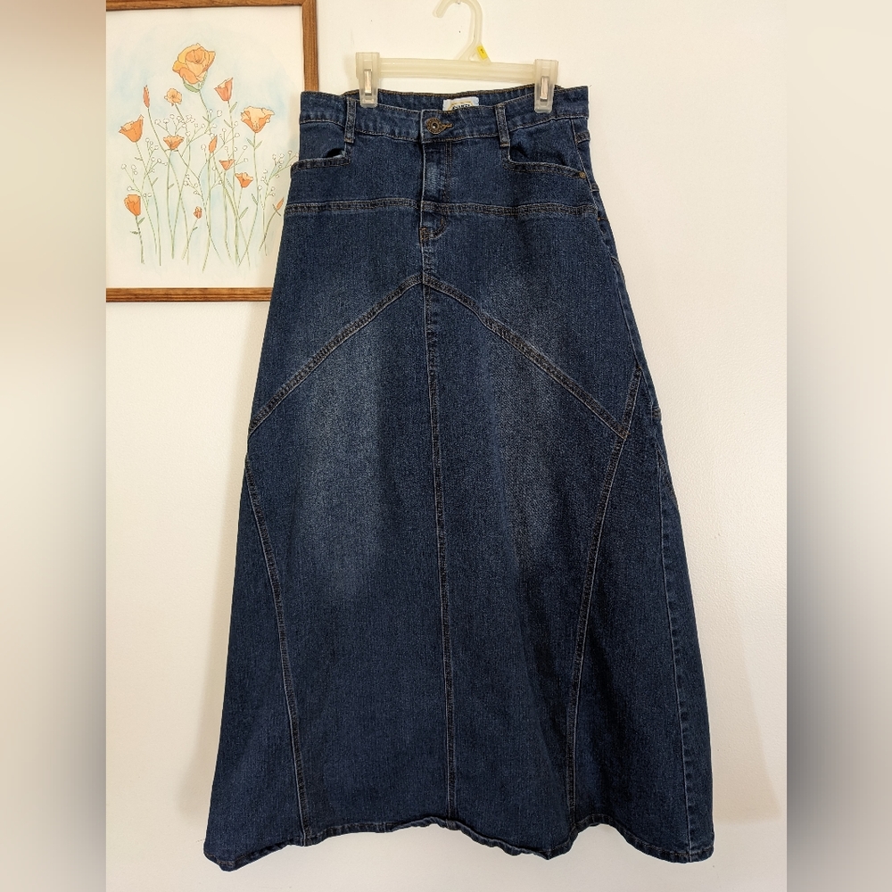 39" Long Denim Skirt Alsharifa